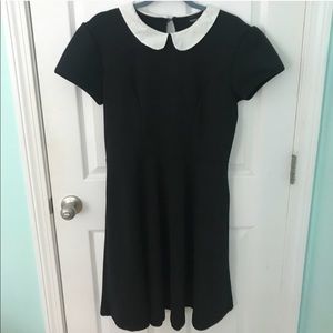 Torrid Black Skater Dress with White Collar